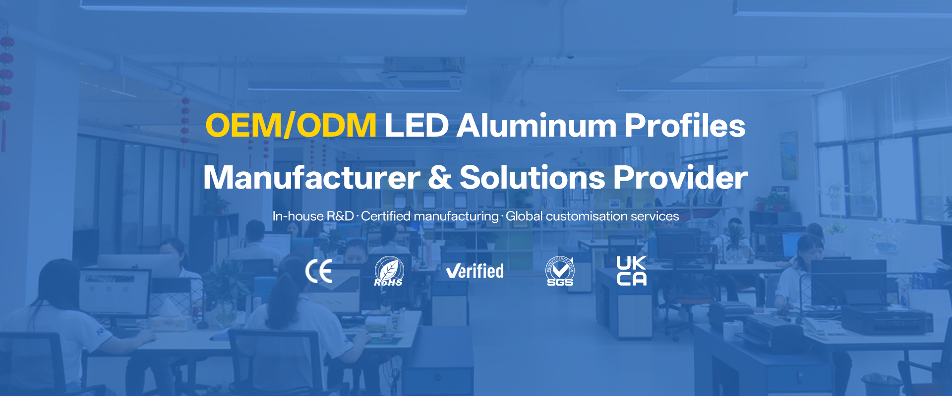 Qualité profil mené d'aluminium de bande Usine