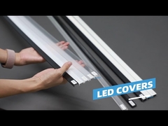 Profilé en aluminium LED pour boîtier de barre de bande LED pour barre lumineuse rigide avec couvercle, embouts et clips pour armoire