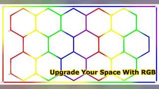 Plafonnier LED RGB à 15 hexagones, mise à niveau d'éclairage intelligent