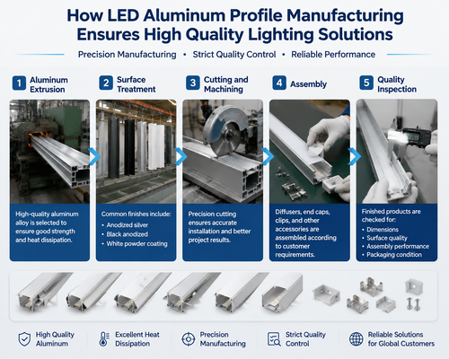 Derniers blogs de l'entreprise sur Comment la fabrication de profilés en aluminium LED assure des solutions d'éclairage de haute qualité