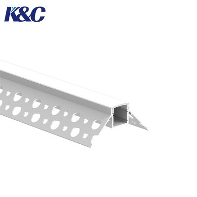 Bon prix Profil LED en aluminium encastré 6063 T5 avec dimensions L53,5 × H23,8 mm et longueur personnalisée de 3 m/pièce pour l'éclairage de bandes LED en ligne