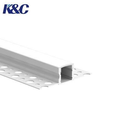 Bon prix W58.0 × H15.0mm Profil LED en aluminium encastré IP20 avec largeur de PCB jusqu'à 12.0mm pour installation encastrée en ligne