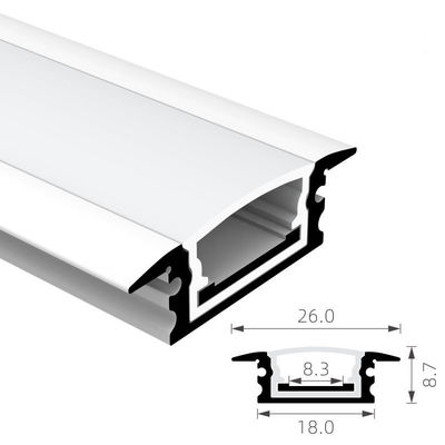 Bon prix La place de H8.7mm IP65 imperméabilisent la Manche 6063 T5 de LED a enfoncé le profil en aluminium mené en ligne