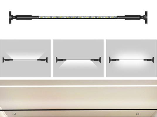 Profil blanc noir léger linéaire mené suspendu de bande mené 2835 par épis d'acier inoxydable de joint de mur d'horizon