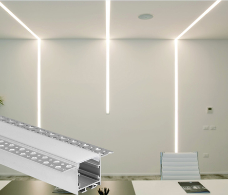 La cloison sèche de mur de gypse de plâtre enfoncée par profil de plaque de plâtre de LED a mené la Manche en aluminium d'extrusion de profil de bande
