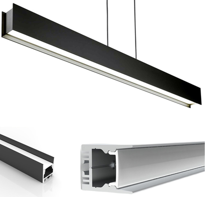 Profil en aluminium de bande de LED suspendant l'extrusion menée par lumière linéaire pendante de la Manche d'Alu de bande avec le diffuseur de PC
