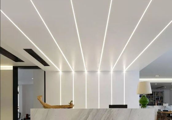 Le profil de plaque de plâtre de LED pour la barre de plafonnier allumant les bandes noires creusent des rigoles le gypse enfoncé de plâtre de cloison sèche