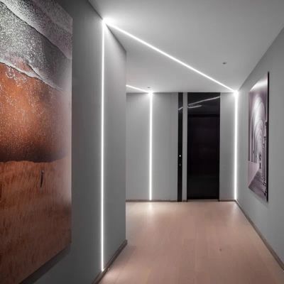 Le profil de plaque de plâtre de LED avec le PC PMMA a enfoncé l'aluminium T5 en aluminium mené d'OEM Edm 6063 de profil de bande