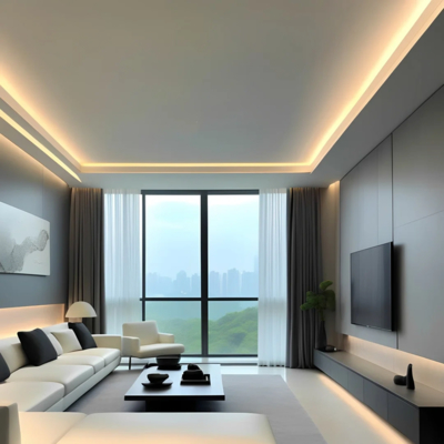 Indoor Wall LED Profiles Channel With PC PMMA Diffuser For Stair And Corner Decorative Lighting