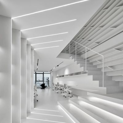 Profils en aluminium d'extrusion de H8mm LED avec le diffuseur de PC pour l'éclairage de plancher