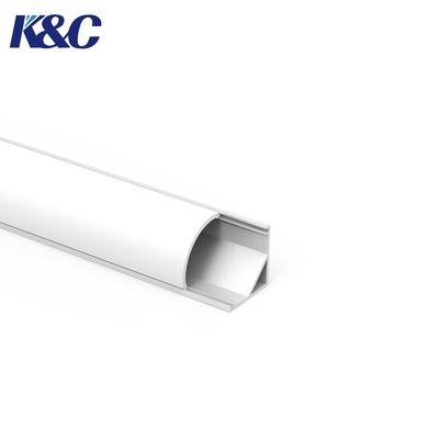 Bon prix Profilé d'angle en aluminium à LED à montage en surface, à angle droit, avec diffuseur à 45° en ligne