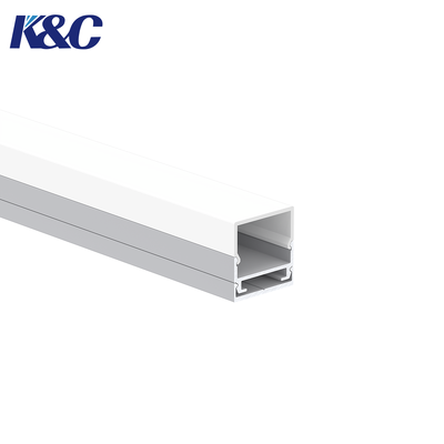 K29 Profil d'aluminium à bande LED anodisée avec diffuseur PC/PMMA pour systèmes d'éclairage à bande W19.5 × H20.3 mm