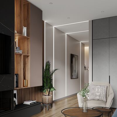 Bon prix Profilé LED en aluminium anodisé K5 à encastrer avec diffuseur PMMA pour installation de bande LED intégrée en ligne