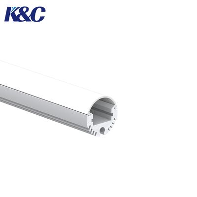 6063 T5 Extrusion LED ronde avec couverture PC pour l'installation en suspension