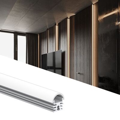 Bon prix 6063 T5 Profil LED en alliage d'aluminium avec couverture PMMA et oxydation par sablage pour l'éclairage à bande LED en ligne