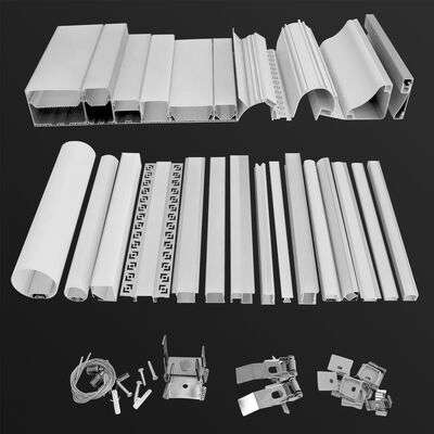 Bon prix Profilé LED en alliage d'aluminium 6063 T5 avec oxydation sablée pour bande LED, dimensions L17.0*H9.0mm en ligne