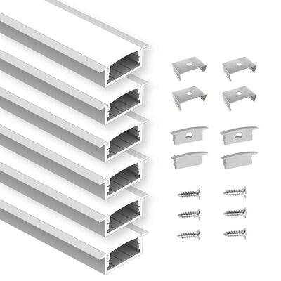 Bon prix Profilé LED en aluminium encastré avec alliage d'aluminium 6063 et surface anodisée pour l'éclairage décoratif en ligne