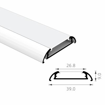 Bon prix K19 Profil en aluminium à bande LED en alliage d'aluminium 6063 monté à la surface avec couvercle à glaçure PC en ligne