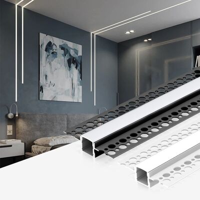 Bon prix Profilé LED en alliage d'aluminium 6063 T5 avec oxydation par sablage et garantie de 5 ans pour canal de bande LED en ligne