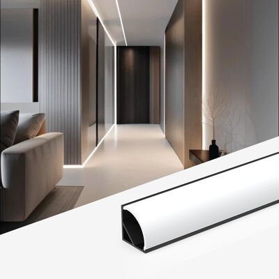 Bon prix Profilé LED d'angle à 90 degrés en alliage d'aluminium 6063 T5 avec oxydation par sablage, taille W16*H16mm en ligne