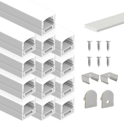 Bon prix 17.0*19.9mm LED Profil d'aluminium 6063 T5 alliage avec oxydation par sablage pour le canal de bande LED monté en surface en ligne
