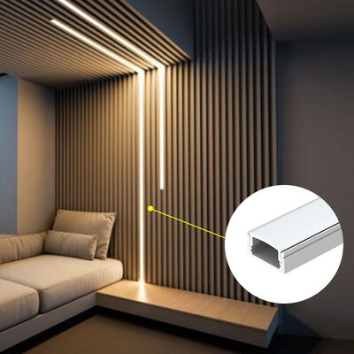 Bon prix 6063 T5 Aluminium Alloy LED Strip Channel avec PC Diffused Cover pour l'éclairage linéaire monté en surface en ligne