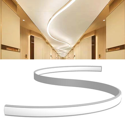 Bon prix 6063 T5 Aluminium Alloy LED Strip Profil en aluminium avec oxydation par sablage et direction d'ombre vers le haut et vers le bas en ligne