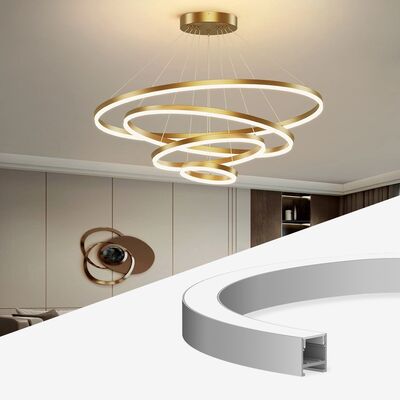Bon prix Canal LED en alliage d'aluminium 6063 T5 avec une durée de vie de 50 000 heures pour une largeur de PCB jusqu'à 12 mm en ligne
