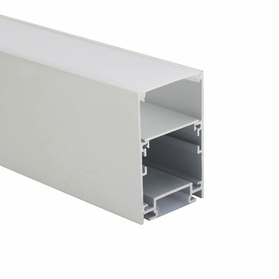 la Manche en aluminium menée 6063 par 100lm/W avec la couverture pour en haut et en bas allumer le profil mené