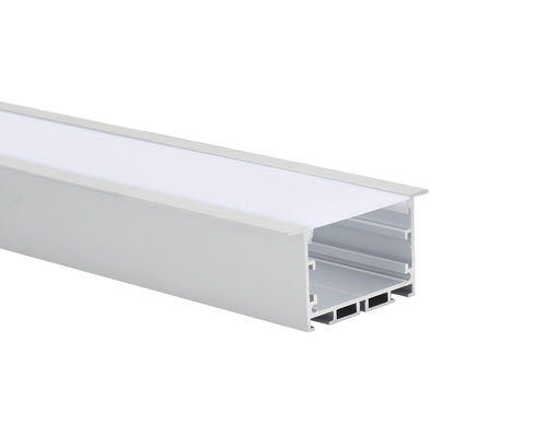 La couverture en aluminium menée de PC de noir du canal W50*H35mm a enfoncé le profil en aluminium de LED