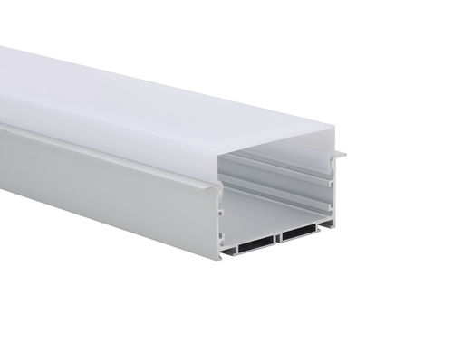 Bon prix Enfoncé a mené le canal en aluminium W75*h50mm avec le profil en aluminium de diffuseur de PC pour la lumière Led en ligne