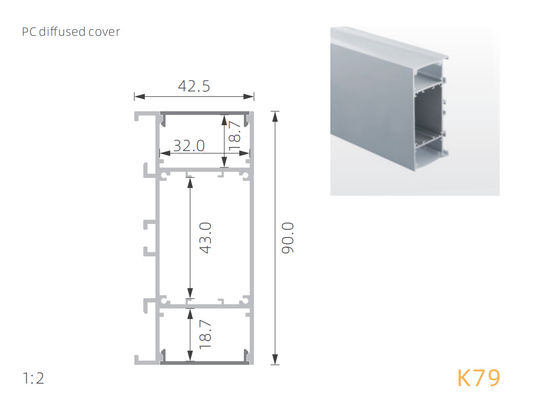IP44/20 Wall LED Profiles Frame With Plastic Diffuser For Architecture Decorative Lighting