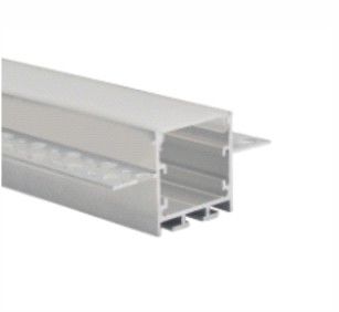 IP44/20 Recessed LED Plasterboard Profile Extruded With PC PMMA Diffuser For LED Linear Lighting