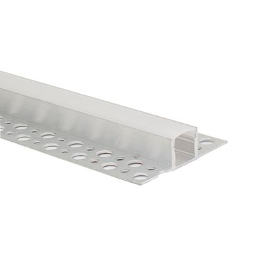 IP44/20 Anodized Recessed LED Plasterboard Profile Extruded With PC PMMA Diffuser For LED Linear Lighting
