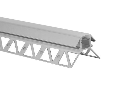 IP44/20 Anodized Recessed LED Plasterboard Profile Extruded With PC PMMA Diffuser For LED Linear Lighting