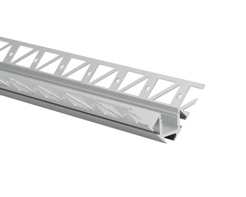 Indoor Anodized Recessed LED Plasterboard Profile Channel With PC PMMA Diffuser For LED Linear Lighting