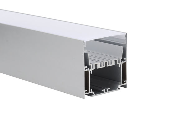 Indoor Anodized Pendent LED Profiles Channel With Led Diffuser For Architecture Home Commercial Linear System