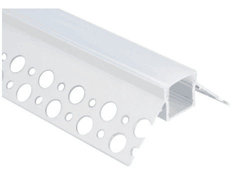 Profil en aluminium de LED pour l'éclairage linéaire mené enfoncé de coin de mur de gypse de cloison sèche de profil