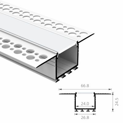 Profil plomb de mur de gypse du profil T5 6063 décoratifs architecturaux de plaque de plâtre d'IP45 LED