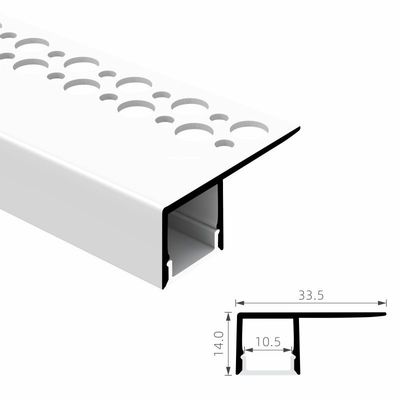RoHS IP45 sablant le PC PMMA de profil de plaque de plâtre de LED a enfoncé le profil mené de bande