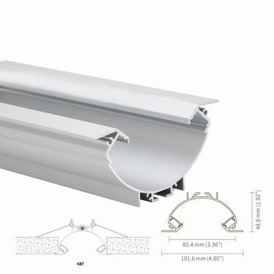 Le jet Caoting H48.8mm a enfoncé le profil en aluminium IP20 de LED pour le plafonnier