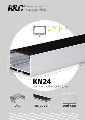 Enveloppe en aluminium de bande de LED avec le diffuseur de la Manche de W50mm*H35mm LED