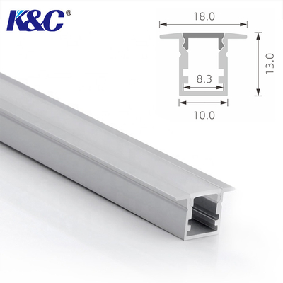 Bon prix Le profil en aluminium de LED enfoncé à plat par 18*10mm a monté Indstallation en ligne