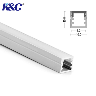 Bon prix profil en aluminium de bande de 10*10mm LED avec la couverture de diffuseur de PC de PMMA en ligne