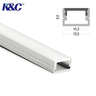 La place en aluminium d'extrusion de la Manche de profil de l'alliage 6063 a anodisé 12×8mm