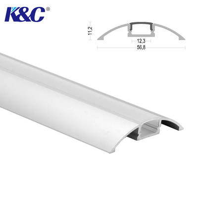 Rond de levage en aluminium givré du profil IP20 56.8*11.2mm de bande de PMMA LED