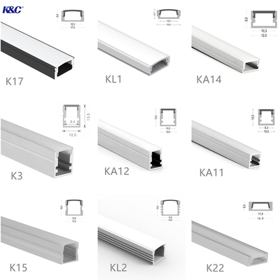 Sablage monté plat mince de profil en aluminium de bande de la couverture LED de PMMA