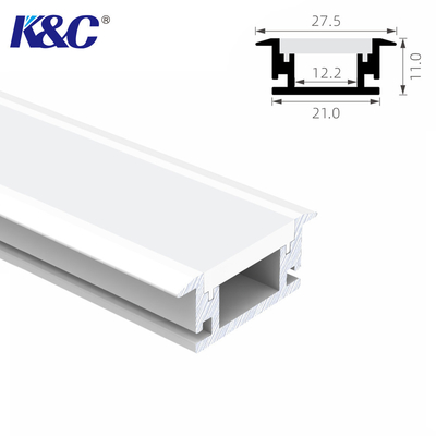 PMMA a enfoncé l'extrusion en aluminium H11mm de profil de bande de LED avec le diffuseur de PC