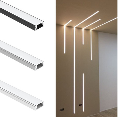 La Manche de logement menée d'extrusion de forme de l'alliage d'aluminium 6063 T5 U de profil a répandu la couverture pour allumer la barre de bande