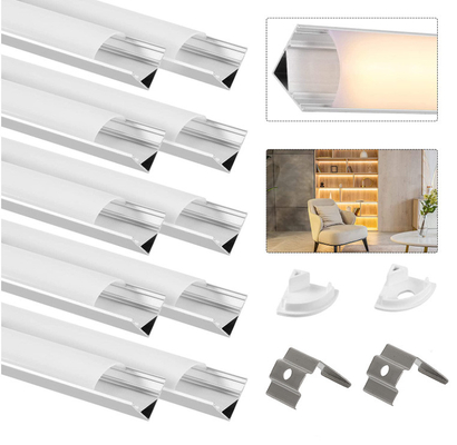 La Manche en aluminium menée 45 d'extrusion de coin de profil de logement de bande lumière 16mm d'angle de 90 degrés large